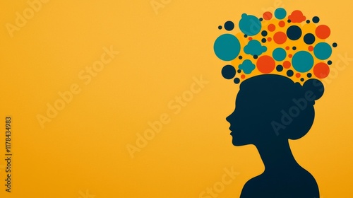 Creative Concept of Success with Ideas and Icons in Bright Yellow Background