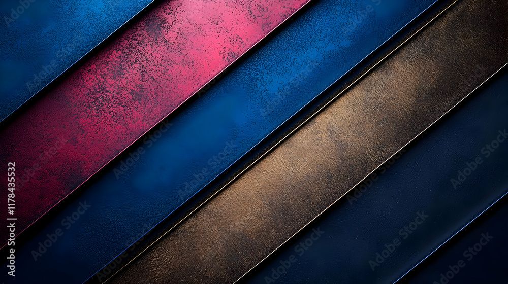 Diagonal Stripes: Blue, Pink, Gold Texture Diagonal Stripes: Blue, Pink, Gold Texture