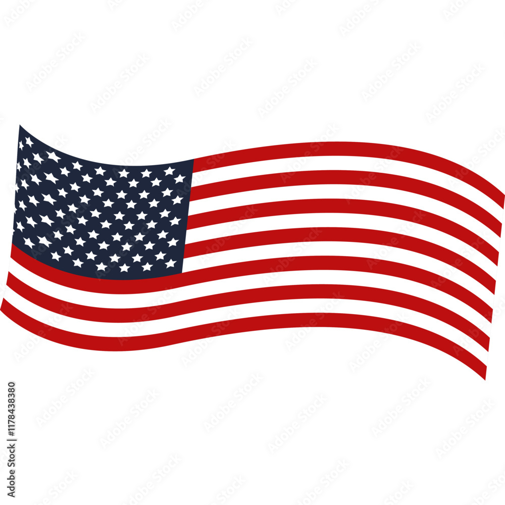 Fototapeta premium America Waving Flag