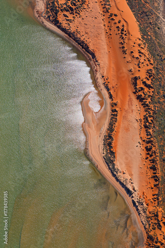Aerial photography of Shark Bay, Western Australia, Australia