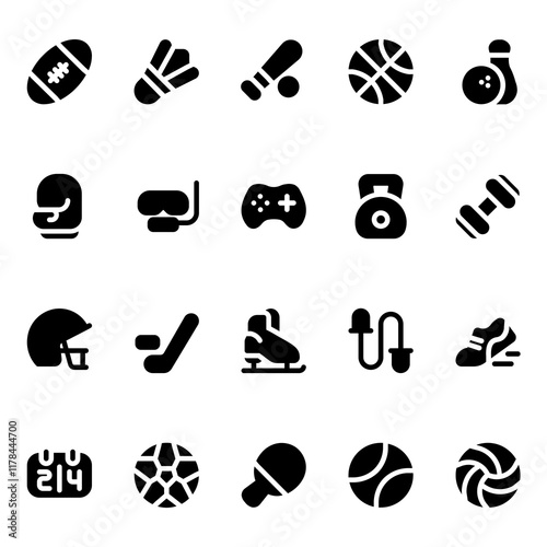 Sport icon with solid style, perfect for user interface projects