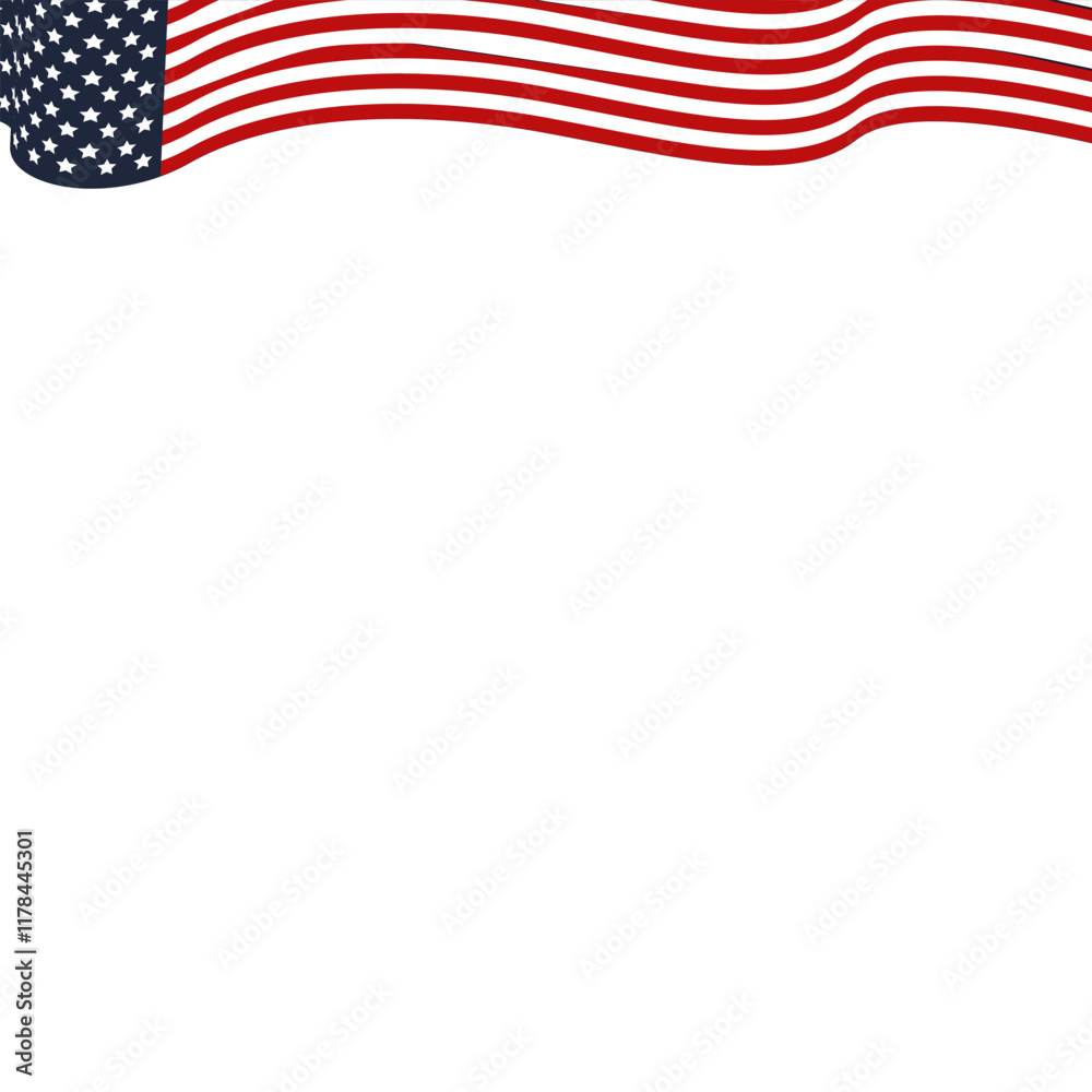 Fototapeta premium America Flag Header
