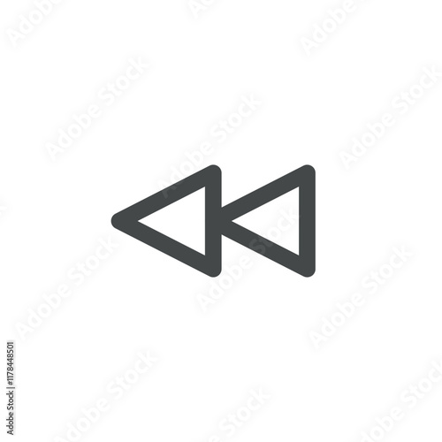 rewind icon, playback icon editable stroke