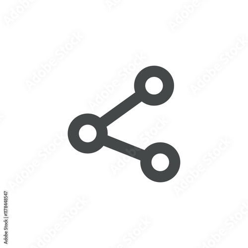 Share icon social media isolated on white background