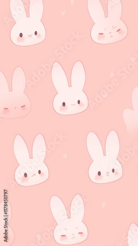 Kawaii style of bunny faces pattern jacuzzi tub hot tub.