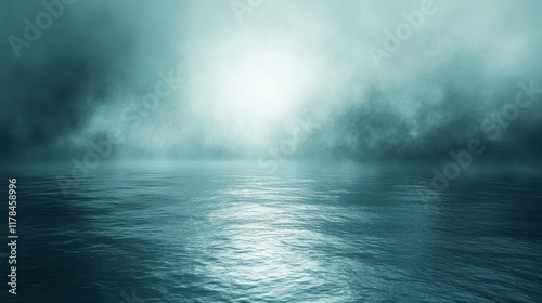 Noisy teal gray gradient background, color flow texture, album cover, modern aesthetic, Generative AI