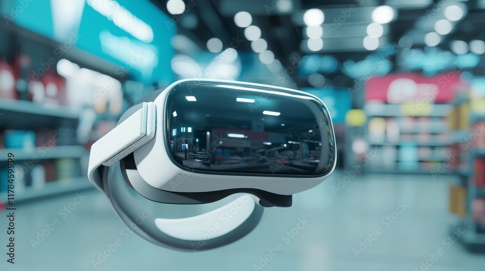 Naklejka premium Immersive Virtual Reality Shopping Experience