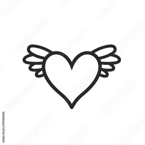 Cute black heart dynamite weaponry stencil.
