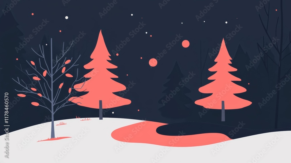 Minimalist Flat Christmas Header Decoration Minimalist Flat Christmas Header Decoration