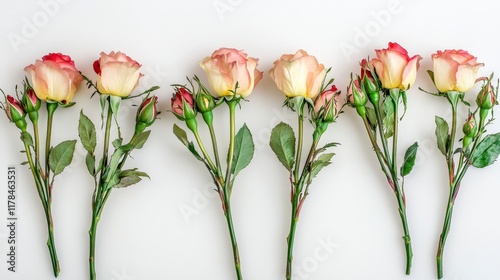 Romantic Rose Blooms  Valentine s Day  Wedding  Love  Floral Arrangement   Pink  Yellow  R photo