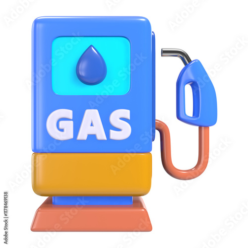Gas Station 3D Illustration Icon