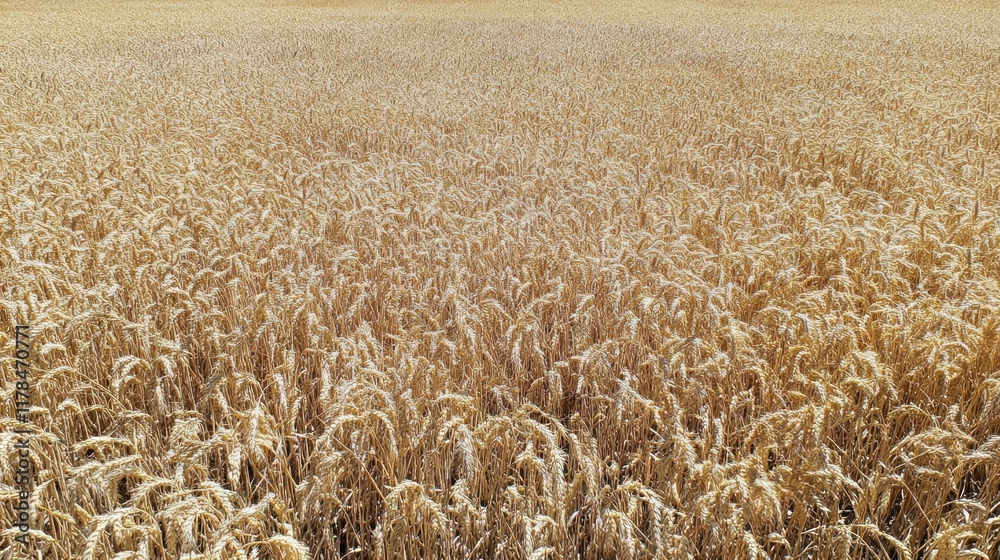 A vast field of golden wheat swaying gently in the breeze under a clear sky. A vast field of golden wheat swaying gently in the breeze under a clear sky.