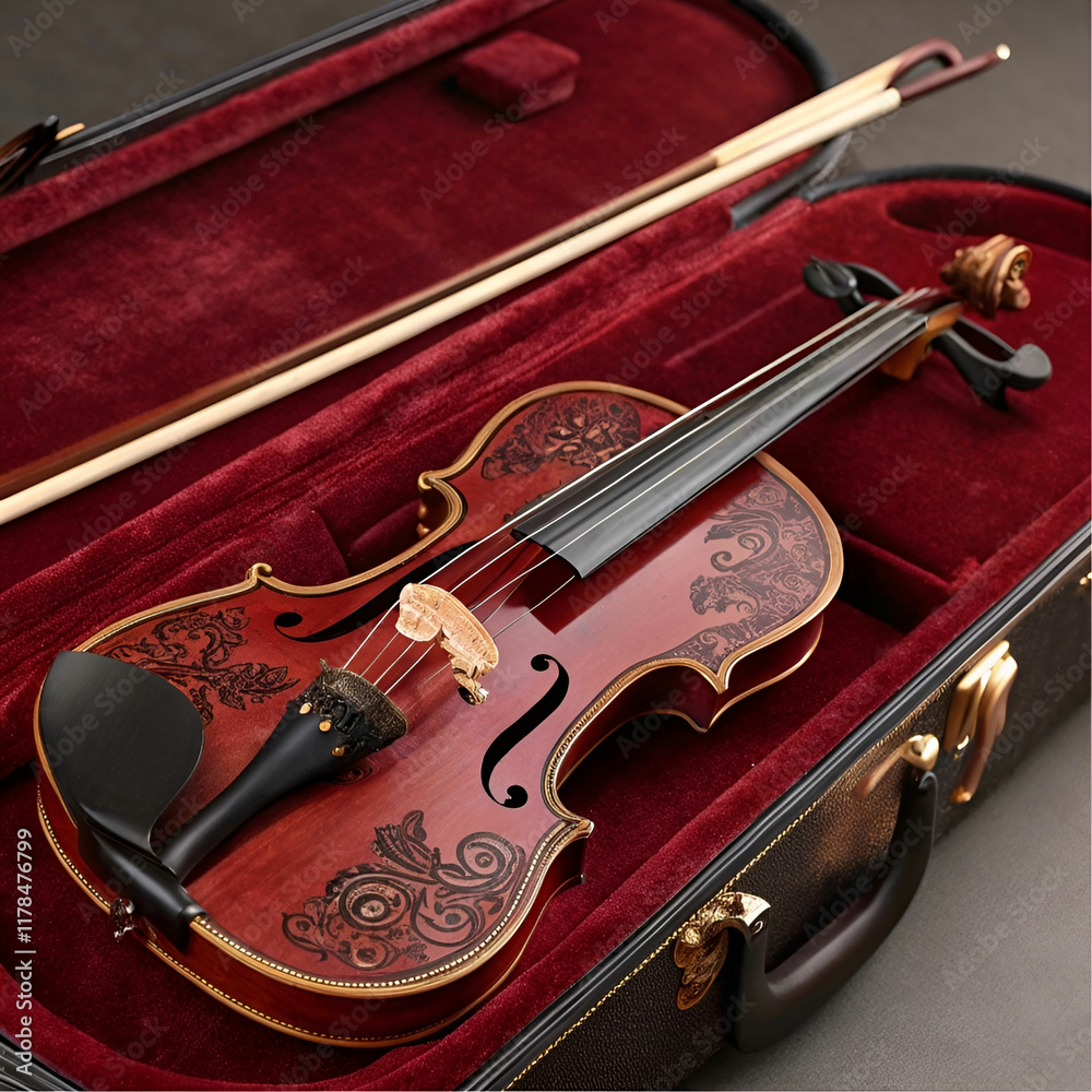 Fototapeta premium classical violin with bow