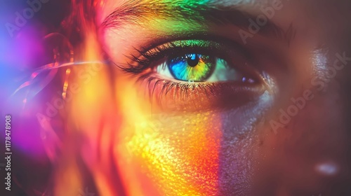 Colorful rainbow LGBTQ.