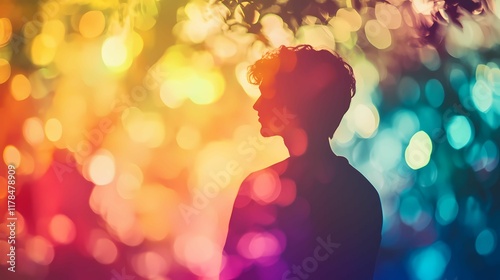 Colorful rainbow LGBTQ.