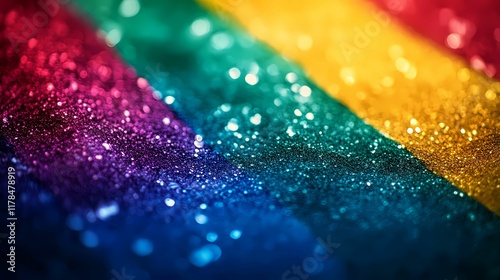 Colorful rainbow LGBTQ.