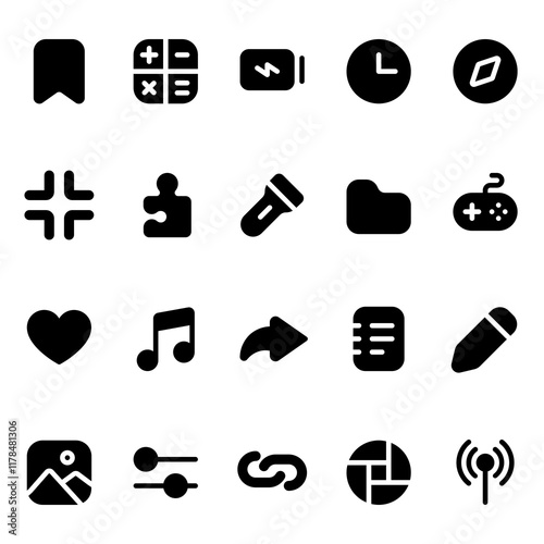 Interface with solid style, perfect for user interface projects