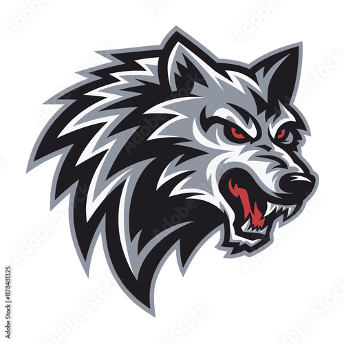 wolf head design logo illustration
