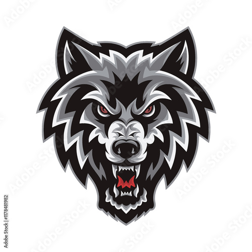 wolf head fierce design logo illustration photo