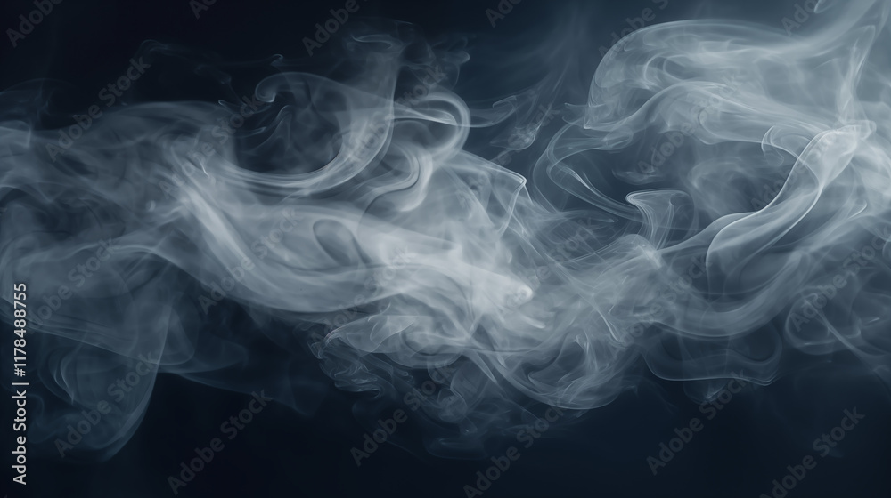 Obraz premium Dark background with smoke and cloud elements. 