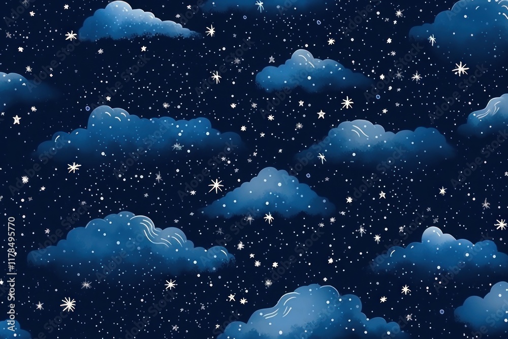 Fototapeta premium Starry sky astronomy outdoors pattern.