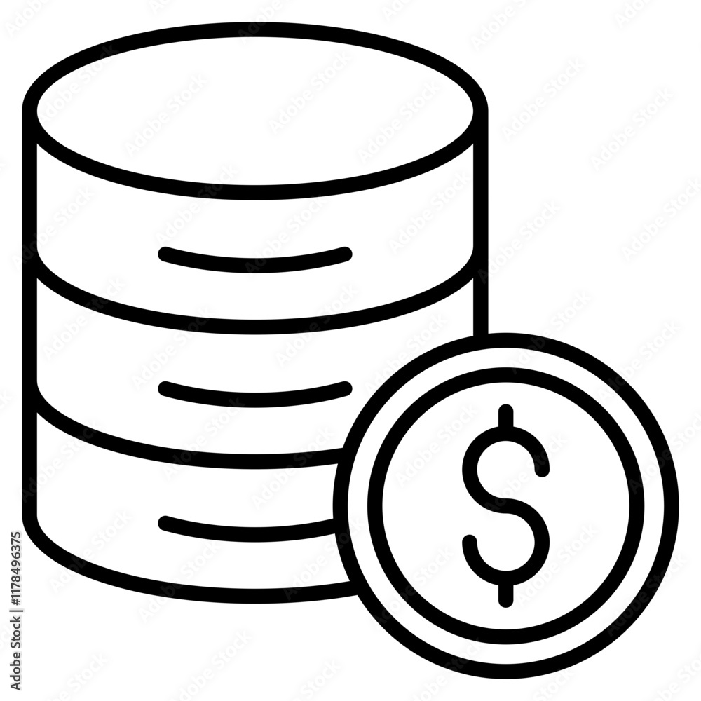 Big Data Economy Icon Element For Design Big Data Economy Icon Element For Design