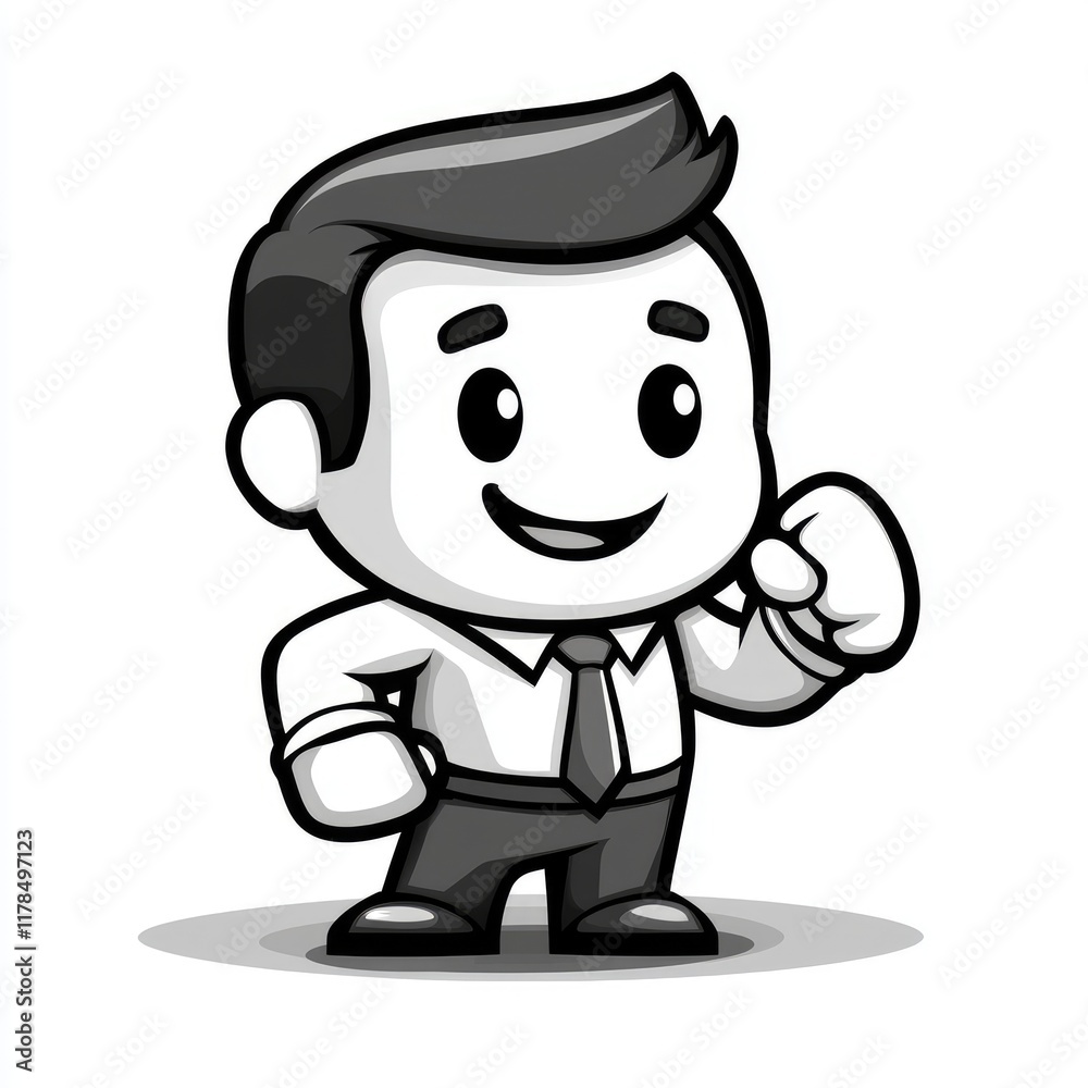 Happy Businessman Cartoon Character Illustration Happy Businessman Cartoon Character Illustration