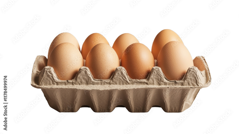 eggs in a carton isolated on white background eggs in a carton isolated on white background