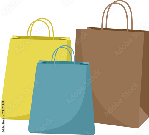 set of shopping bags