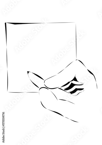Etwas auf ein Blatt notieren