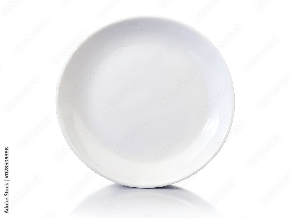Empty White Ceramic Round Plate Macro Photography Empty White Ceramic Round Plate Macro Photography