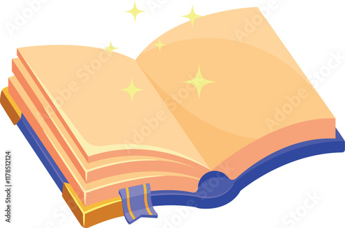 Esoteric magic spell book vector illustration