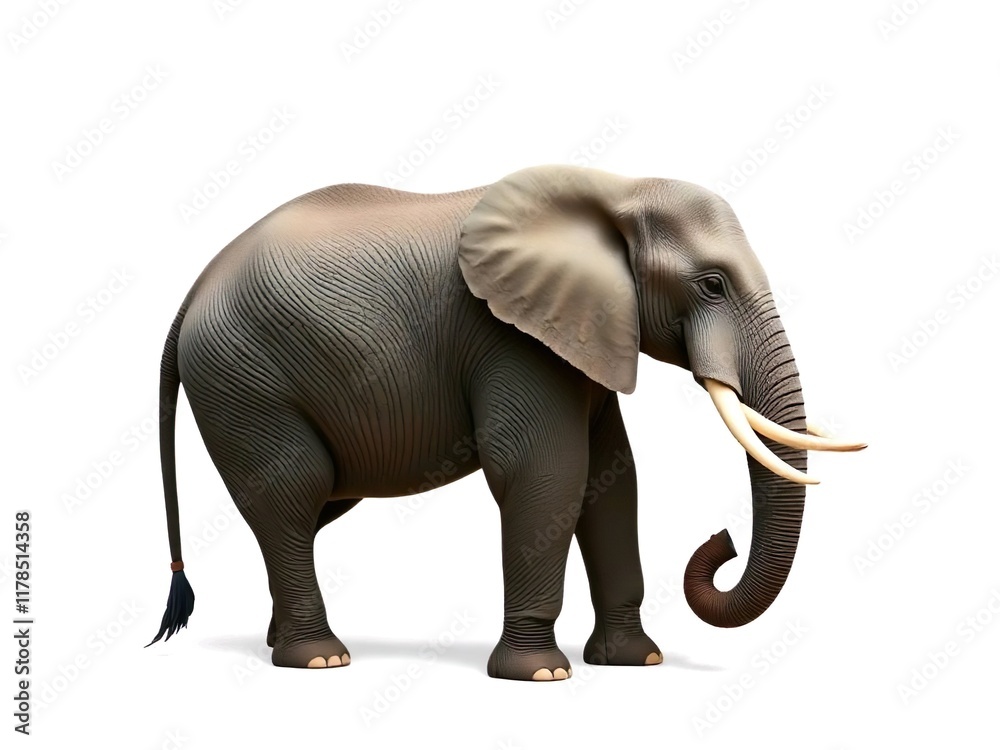 Fototapeta premium Baby Elephant cute cartoon 3d render
