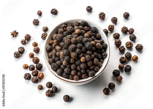 Floating Peppercorns - Drone Shot, Aromatic Spice
