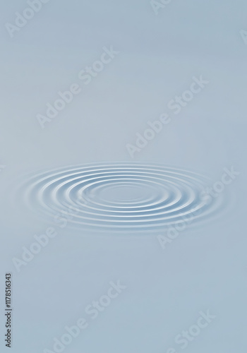 Serene Water Ripples Abstract Background of Calming Circular Waves on Still Surface