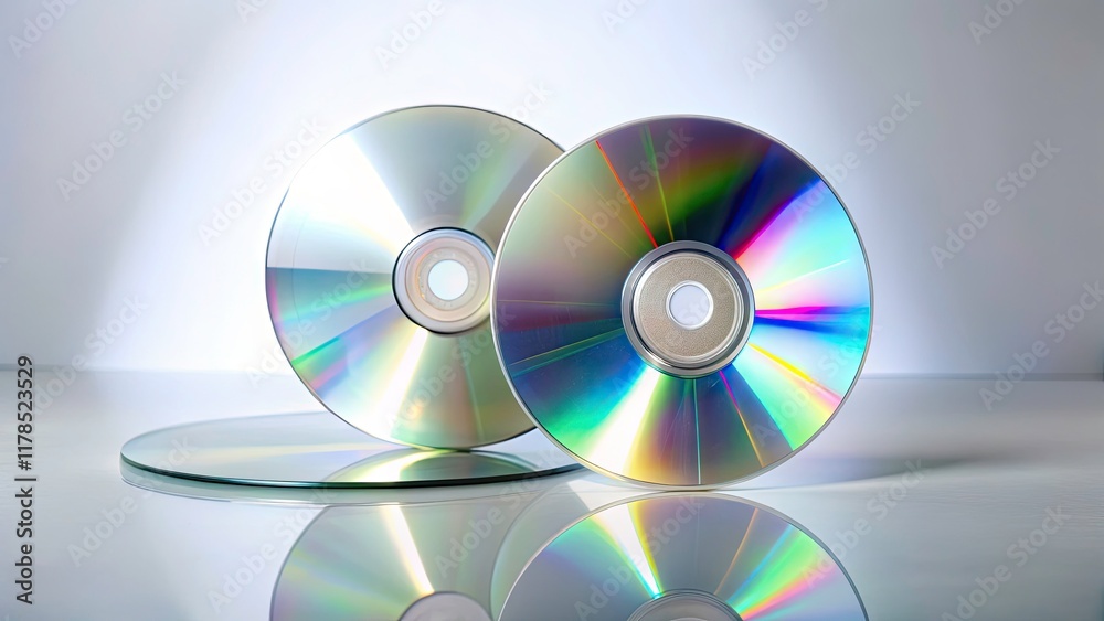 Minimalist CD and DVD Photography with Clean Lines and Soft Shadows, Showcasing Disc Art and Reflections in a Simplistic, Modern Style for Digital and Physical Media Enthusiasts Minimalist CD and DVD Photography with Clean Lines and Soft Shadows, Showcasing Disc Art and Reflections in a Simplistic, Modern Style for Digital and Physical Media Enthusiasts