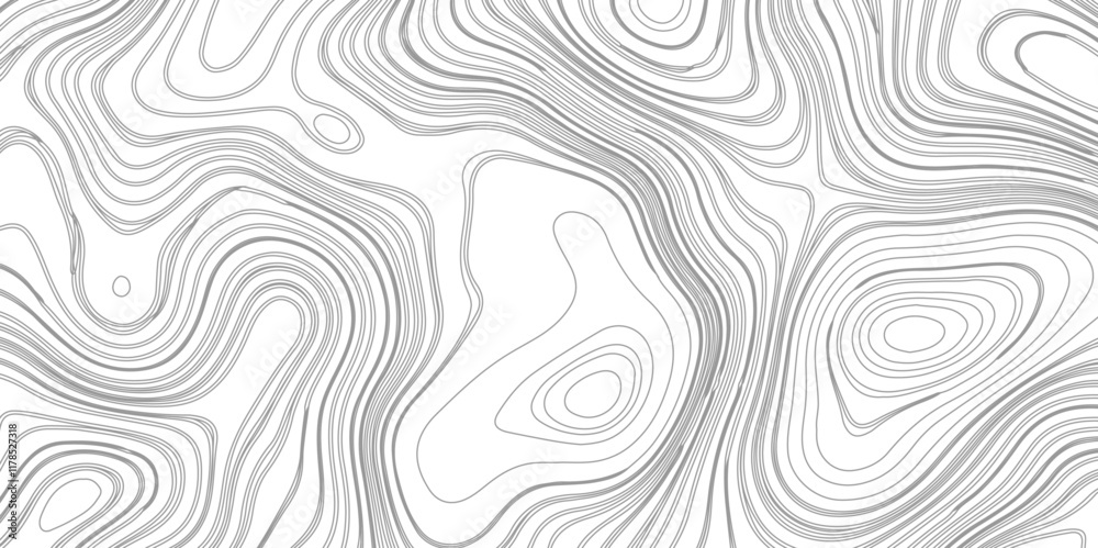Fototapeta premium Black on white contours vector topography stylized height of the lines. The concept of a conditional geography scheme and the terrain path.