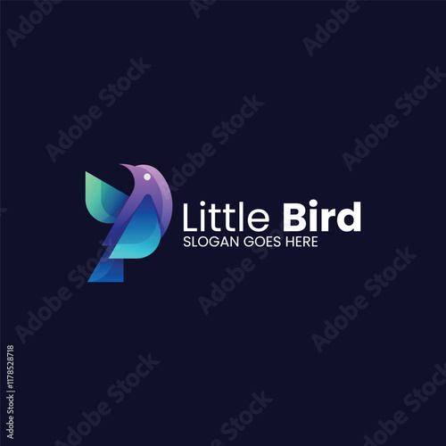 Litlle Bird Gradient Colorful Logo