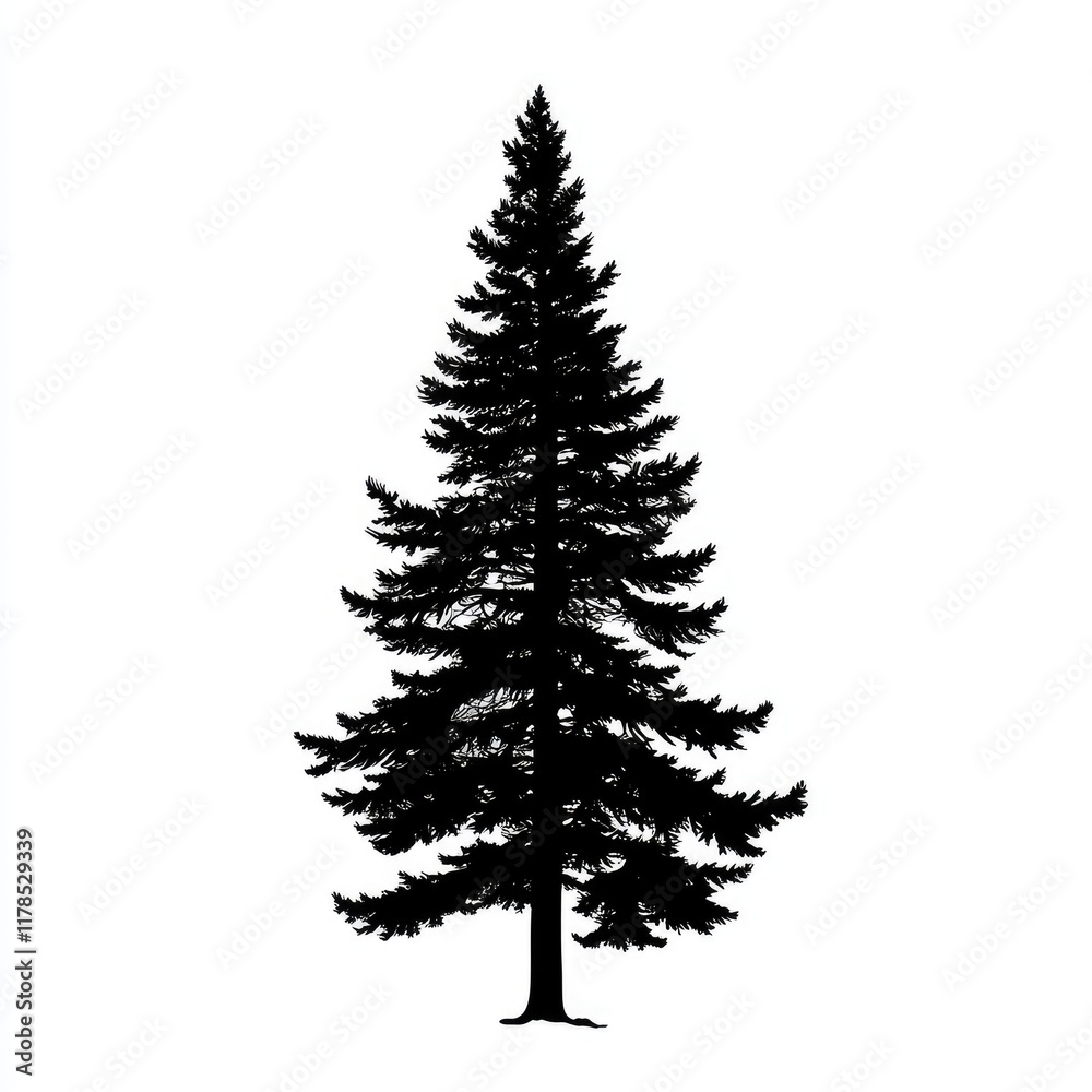 Obraz premium Majestic Pine Tree Silhouette