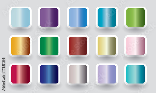Collection of gradient gems and jewels colour palette. Colour palette trends