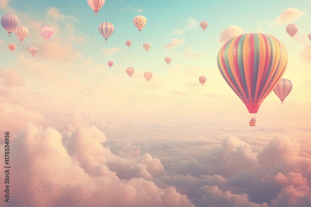 Fototapeta premium Hot air balloon backgrounds aircraft outdoors.