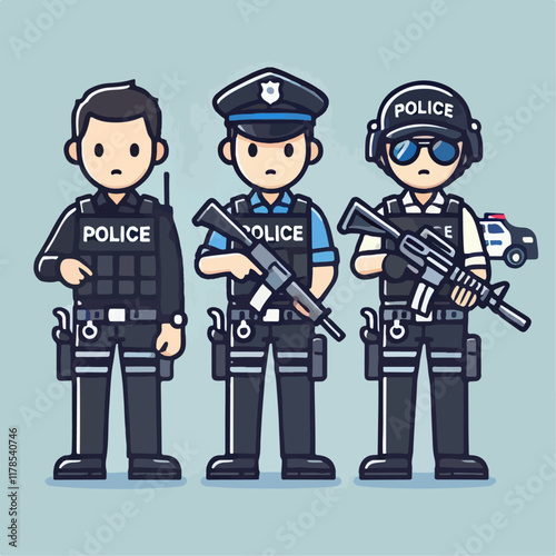 police officer with a gun
