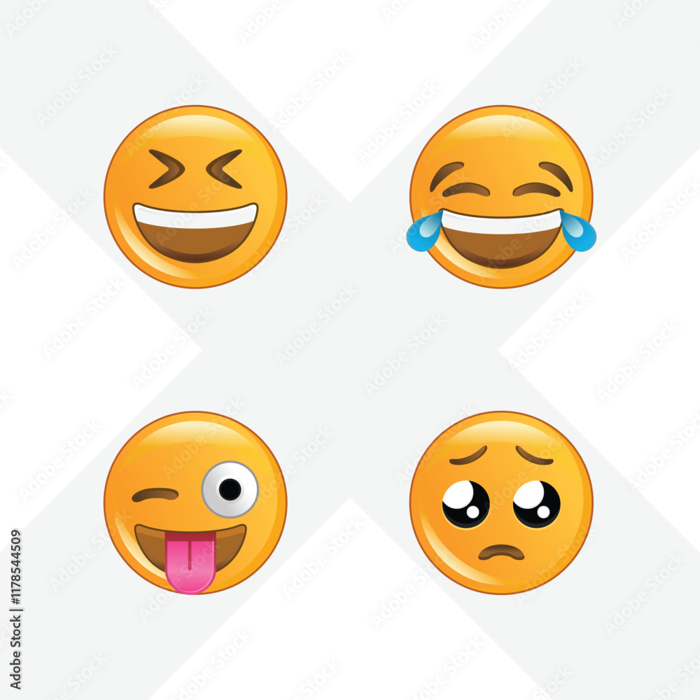 Fototapeta premium funny emoji vector