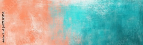 Faint pencil strokes composition showcasing contrasting teal and coral colors for an artistic depth and texture