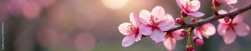 delicate petals unfolding on small tree branches, buds, blossoms, spring flowers delicate petals unfolding on small tree branches, buds, blossoms, spring flowers