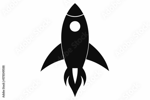 Rocket icon. Vector illustration. Rocket icon in flat style Spaceship launch vector illustration on white isolated background. Sputnik business concept
