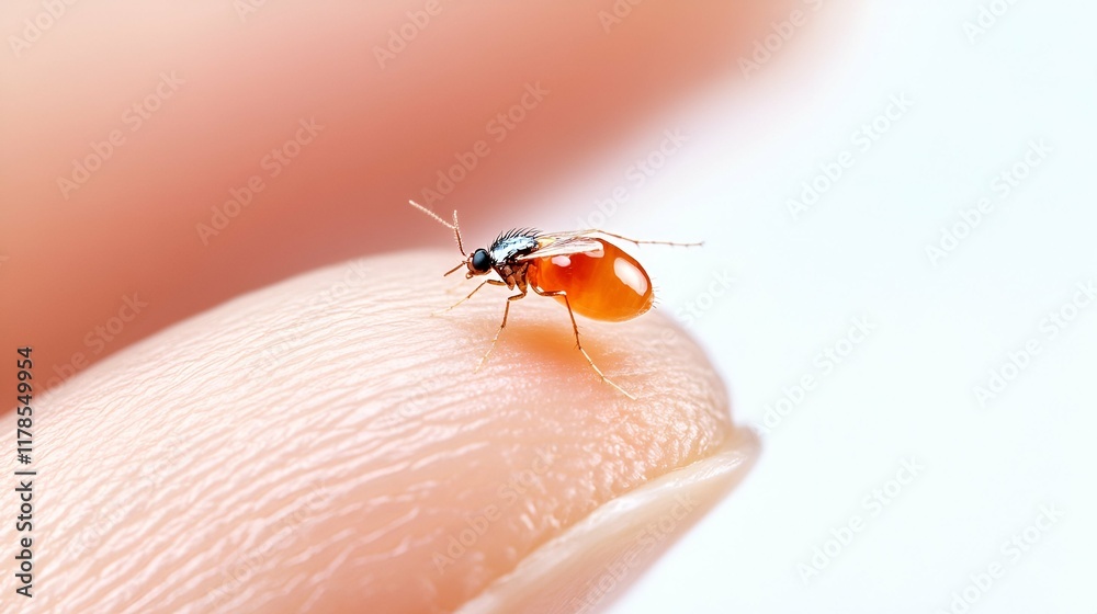 Close-up of an ant crawling on a finger with a few more ants nearby on the hand, showcasing small insects like ants, wasps, and mosquitoes in a natural wildlife setting Close-up of an ant crawling on a finger with a few more ants nearby on the hand, showcasing small insects like ants, wasps, and mosquitoes in a natural wildlife setting