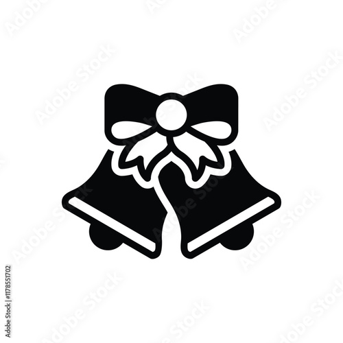 Black solid icon for bell