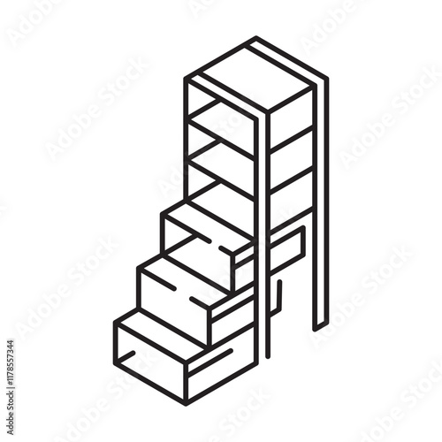 shelf and stairs