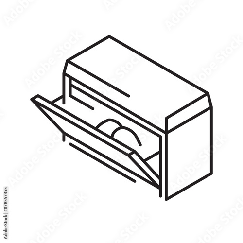 closed shoe cabinet under seat